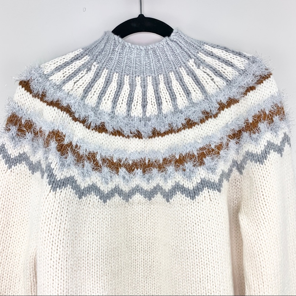 Lou & Grey Fair Isle Sweater White Size M - Picture 12 of 16